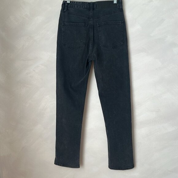 Stolen Girlfriends Club high rise taper black jeans with embossed leg sz XS - Picture 7 of 11